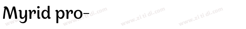 Myrid pro字体转换